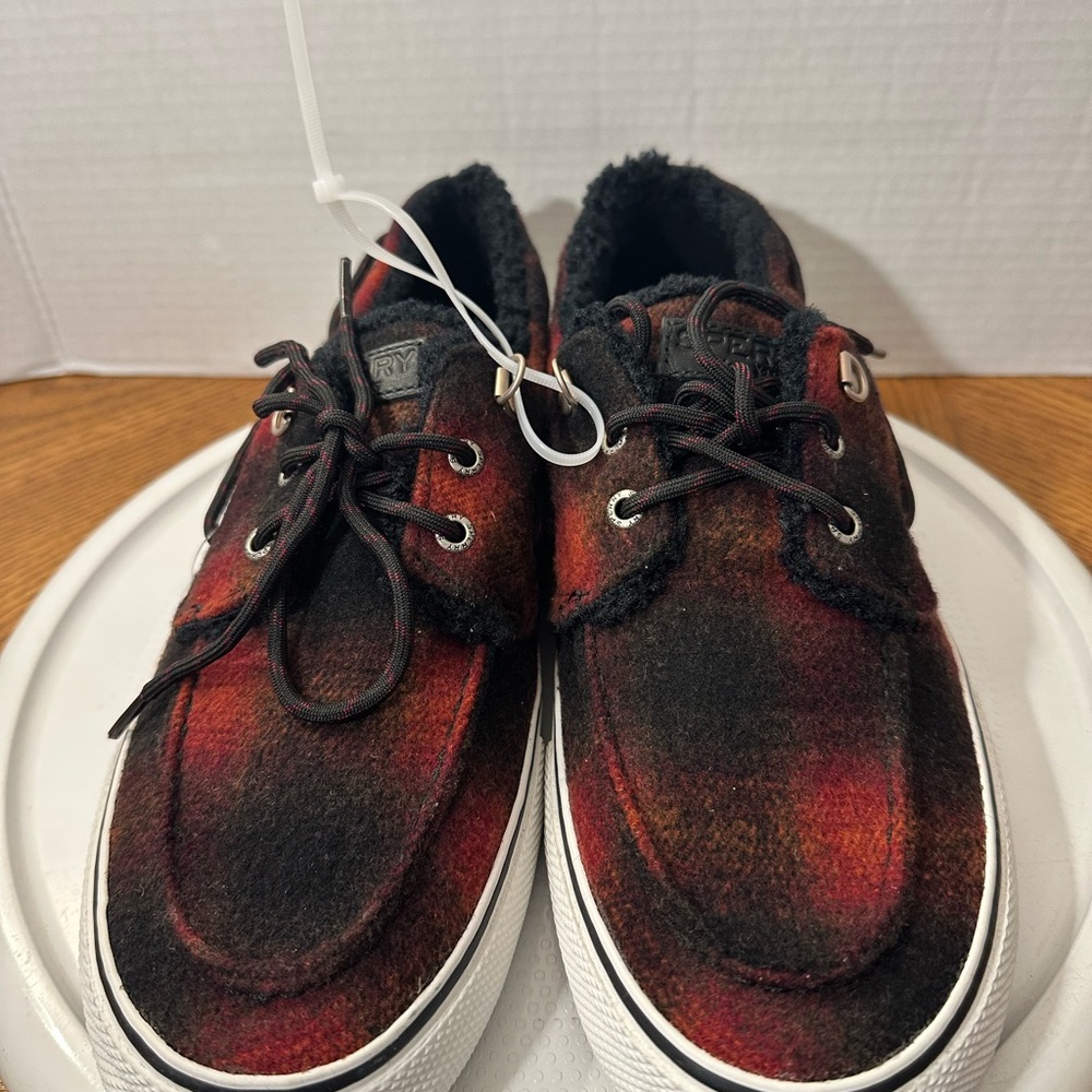 🆕Sperry Men's Buffalo Plaid Wool Sneakers - Picture 3 of 13